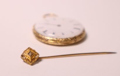 Montre de gousset en or jaune 35,64 g brut...