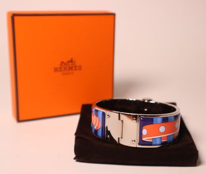 HERMES. Bracelet charnière en palladium et...