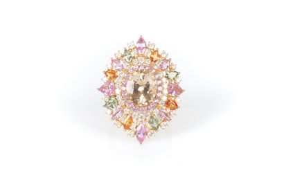 Bague Cocktail en or jaune 750°/.(18K) 8g15...