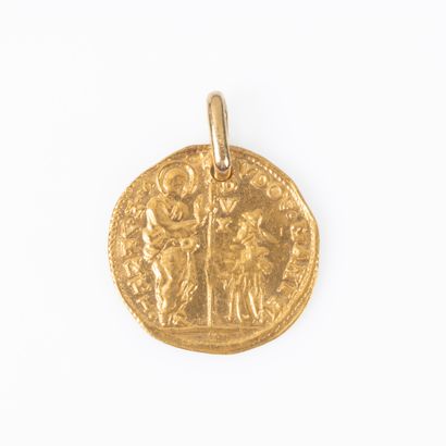 Pendant in yellow gold 18K 750 thousandths...
