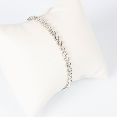 Line bracelet in white gold 750°/.(18K) 9g05...