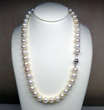 Collier en perles de cultures naturelles,...