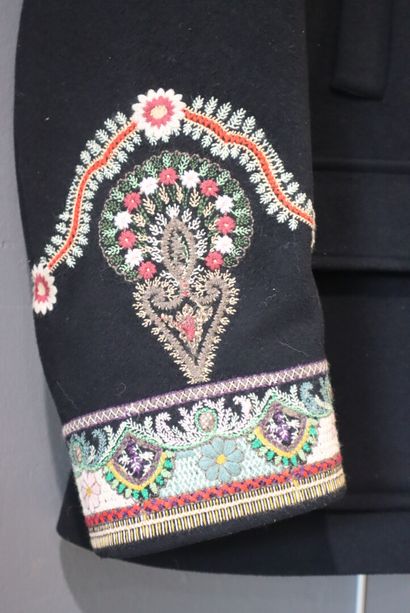 Christian DIOR (prototype). Caban homme brodé,...