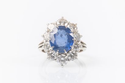 White gold and platinum daisy ring set with...