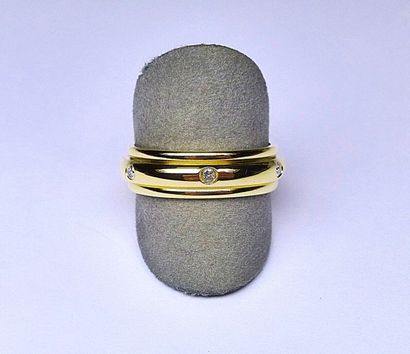 Bague en or jaune tournante 