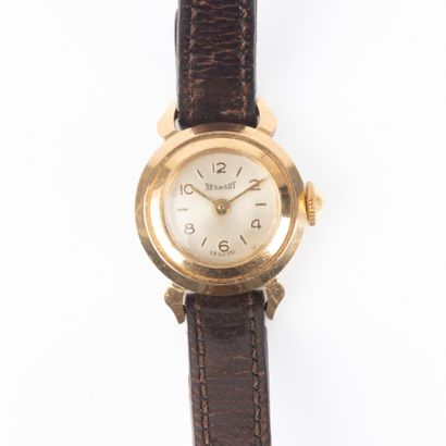 Montre de dame, boitier en or jaune, bracelet...