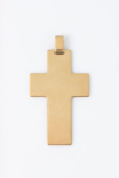 Pendant Cross in yellow gold 18K 750 thousandth,...