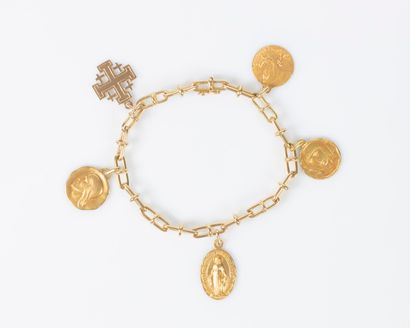 Bracelet in yellow gold 18K 750 thousandths...