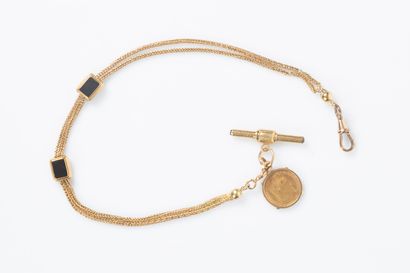 Metal and yellow gold 18K 750 thousandths...