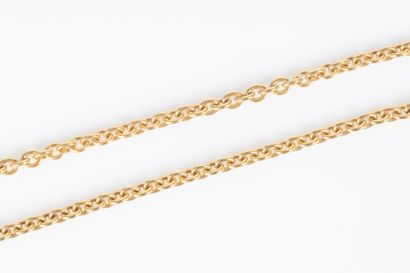 Necklace in yellow gold 18K 750 thousandth...