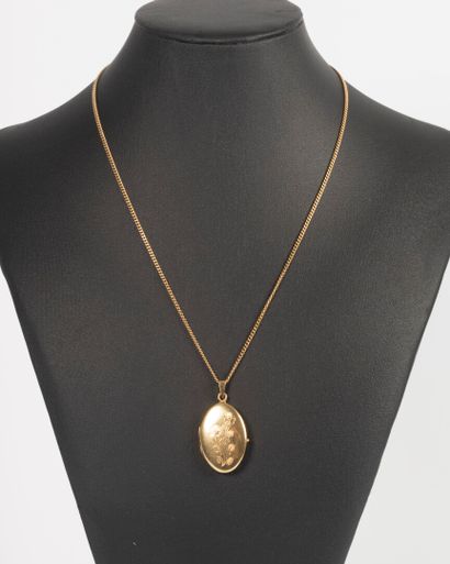 Collier en or jaune 18K 750 millièmes à maille...