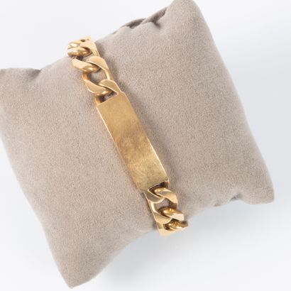 Bracelet gourmette en or jaune 18K 750 millièmes...