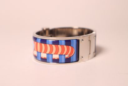 HERMES. Bracelet charnière en palladium et...