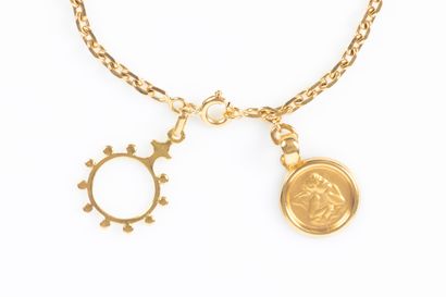 Bracelet en or jaune 18K 750 millièmes à...