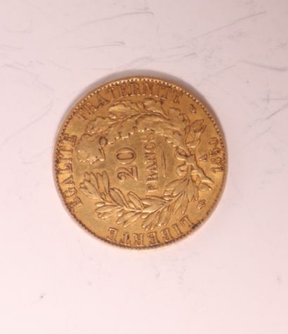 1 gold coin 20FF French Republic 1850.