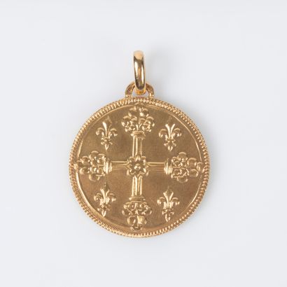 Pendentif en or jaune 18K 750 millièmes de...