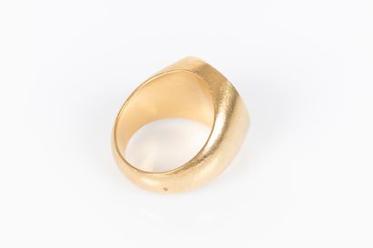 Important signet ring in 18K yellow gold...