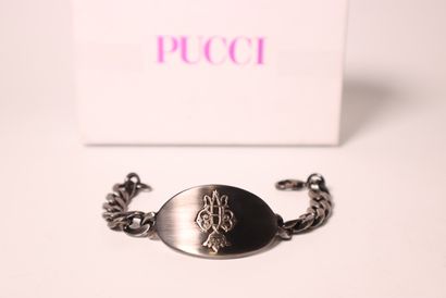 Emilio PUCCI. Bracelet gourmette en métal....