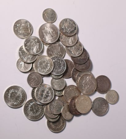 Silver coin set, comprising: 6 x 50FF (1974,...