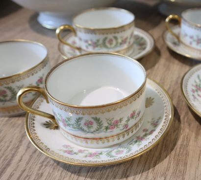 CHAMBON GODEFROY. Porcelain dinner service:...
