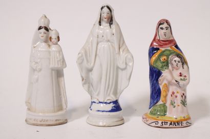 Set of 7 porcelain and ceramic virgins, including...