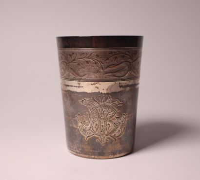 Timbale in silver, Minerve hallmark. Height:...