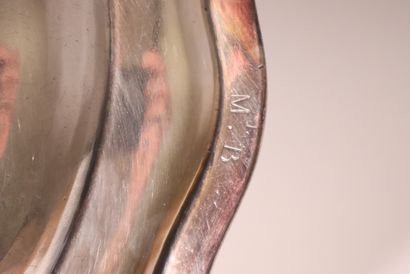 Round silver dish with contours. Lyon, 1755-56....