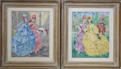 Marcel BLOCH (1882-1966) 2 huiles sur toile...