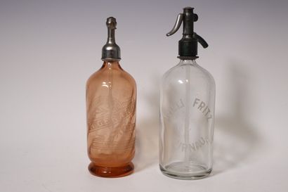 Set of 2 glass siphons