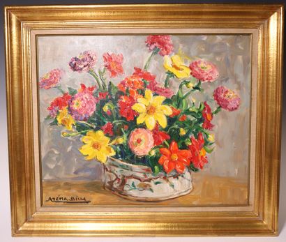 Marcel AZEMA-BILLA (1904-1999) Fleurs au...
