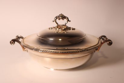 Silver vegetable dish, Minerve hallmark....