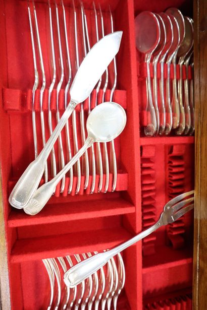 Oak chest of cutlery 26 x 50.5 x 38 cm high,...