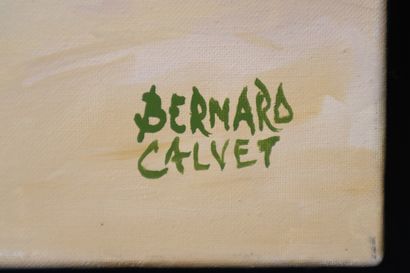 Bernard CALVET (1868-1950). La chaise verte,...