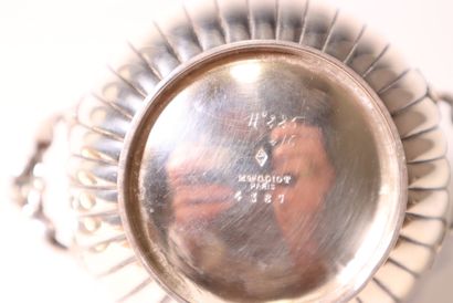 Silver sugar bowl, Minerve hallmark. 215...