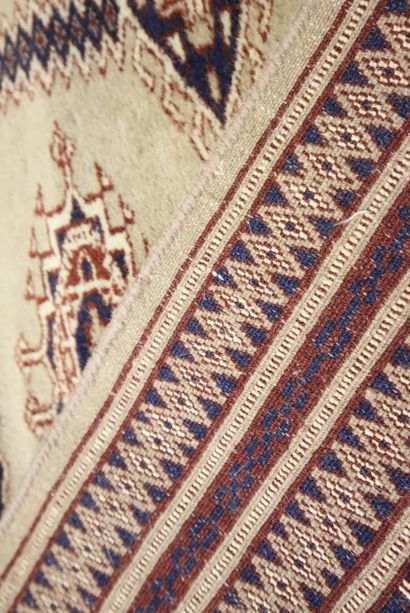 PAKISTAN. Oriental wool carpet with geometric...