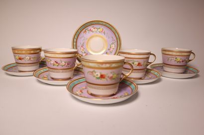Ensemble de 6 sous tasses et 5 tasses en...