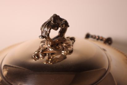 Silver vegetable dish, Minerve hallmark....
