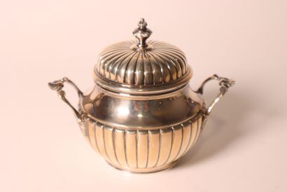 Silver sugar bowl, Minerve hallmark. 215...