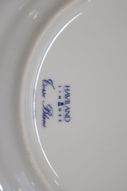 HAVILAND. White porcelain dinner service,...