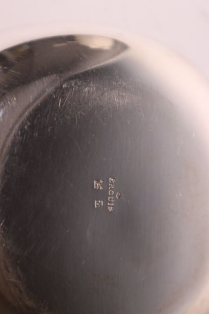 11 ERCUIS bowls in silver-plated metal. Height:...