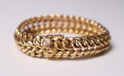Yellow gold bracelet. Length 17.5 cm. 28,26...
