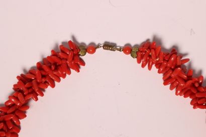 Coral necklace. Long. 