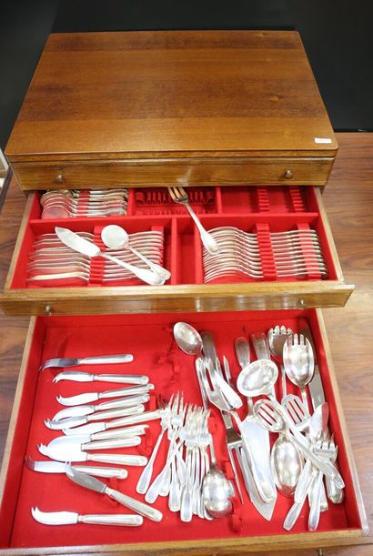 Oak chest of cutlery 26 x 50.5 x 38 cm high,...