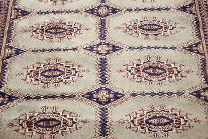 PAKISTAN. Oriental wool carpet with geometric...
