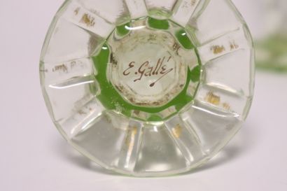 Emile GALLE (1864-1904). Pair of green-tinted...