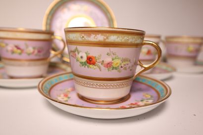 Ensemble de 6 sous tasses et 5 tasses en...
