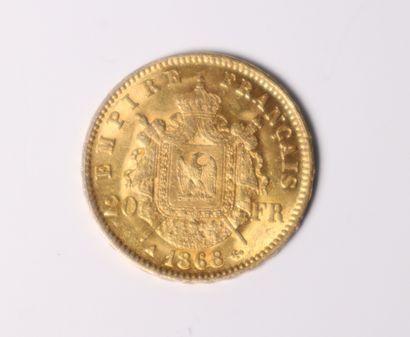 1 gold coin 20FF Napoléon III 1868 . 6,40...