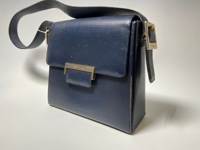 YVES SAINT LAURENT. Navy leather bag.