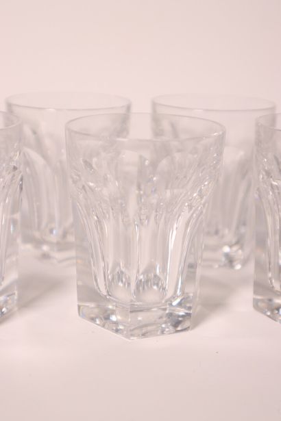 BACCARAT. Set of crystal glasses, including:...