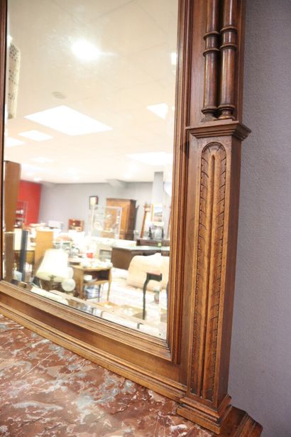 Oak hall cabinet, with detached columns,...
